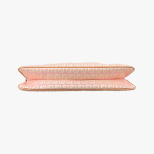 Secondhand Fendi Zucchino Baguette Pink Canvas×Leather 8BR002 shoulderbag | stylenewstar