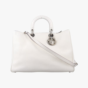 Secondhand Christian Dior Diorissimo White Leather shoulderbag | stylenewstar