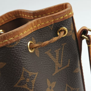 Pre-owned Louis Vuitton Nano Noe Brown Monogram canvas M41346 shoulderbag | stylenewstar