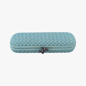 Pre-owned Bottega Veneta Intrecciato Blue Fabric clutchbag | stylenewstar