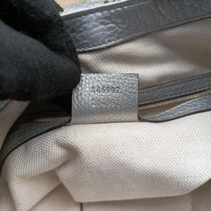 Pre-owned Gucci New Jackie Brown x Silver canvas x leather 246907 shoulderbag | stylenewstar