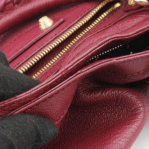 Pre-owned Balenciaga The First Burgundy lambskin shoulderbag | stylenewstar