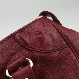 Pre-owned Balenciaga The First Burgundy lambskin shoulderbag | stylenewstar