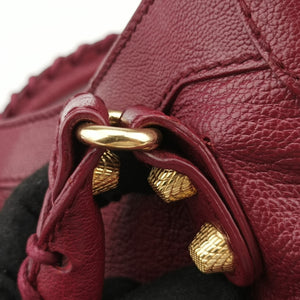 Pre-owned Balenciaga The First Burgundy lambskin shoulderbag | stylenewstar