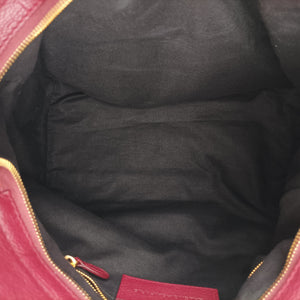 Pre-owned Balenciaga The First Burgundy lambskin shoulderbag | stylenewstar