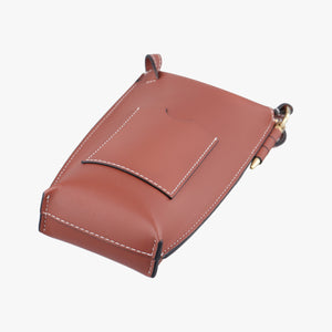 Pre-owned Loewe GATE POCKET Brown Leather shoulderbag | stylenewstar