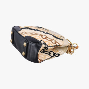 Pre-owned Louis Vuitton Mini Linda Ivory x Multicolor Cotton x Velvet x Leather M95207 handbag | stylenewstar