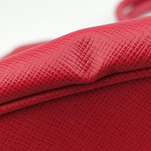 Pre-owned Prada Galleria Red SAFFIANO Leather BN2274 handbag | stylenewstar