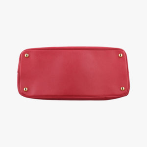 Pre-owned Prada Galleria Red SAFFIANO Leather BN2274 handbag | stylenewstar