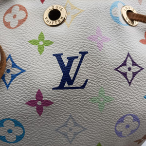 Pre-owned Louis Vuitton Petit NOe white Monogram Multicolor M42229 shoulderbag | stylenewstar