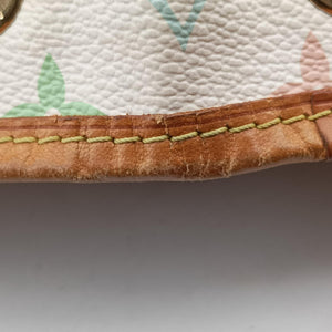 Pre-owned Louis Vuitton Petit NOe white Monogram Multicolor M42229 shoulderbag | stylenewstar