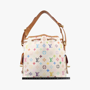 Pre-owned Louis Vuitton Petit NOe white Monogram Multicolor M42229 shoulderbag | stylenewstar