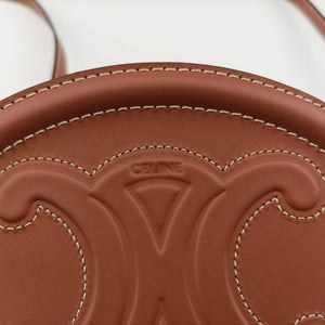 Pre-owned Celine Oval Purse Cuir Triomphe Brown Leather shoulderbag | stylenewstar