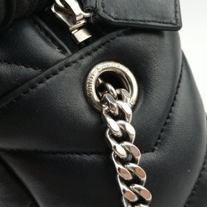 Pre-owned Yves Saint Laurent LOULOU Black Leather 454317 shoulderbag | stylenewstar