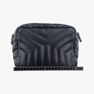 Pre-owned Yves Saint Laurent LOULOU Black Leather 454317 shoulderbag | stylenewstar