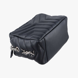 Pre-owned Yves Saint Laurent LOULOU Black Leather 454317 shoulderbag | stylenewstar