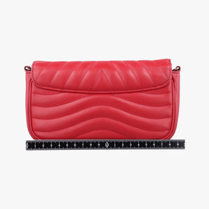 Pre-owned Louis Vuitton New Wave Chain Pochette ECARLATE Leather M63956 shoulderbag | stylenewstar