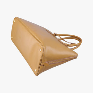 Vintage Prada Promenade Beige Patent SAFFIANO Leather BN2558 handbag | stylenewstar