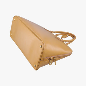 Vintage Prada Promenade Beige Patent SAFFIANO Leather BN2558 handbag | stylenewstar