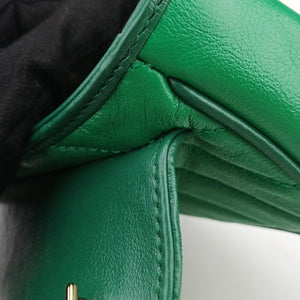 Pre-owned Gucci GG Marmont Green Leather 574969 shoulderbag | stylenewstar