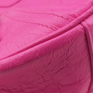 Pre-owned Balenciaga Le Cagole Pink lambskin shoulderbag | stylenewstar