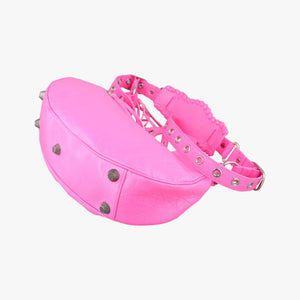 Pre-owned Balenciaga Le Cagole Pink lambskin shoulderbag | stylenewstar