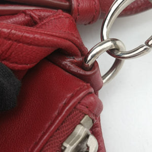 Vintage Christian Dior Granville Red lambskin shoulderbag | stylenewstar