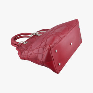 Vintage Christian Dior Granville Red lambskin shoulderbag | stylenewstar