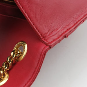 Pre-owned Yves Saint Laurent envelope Red Leather 342023 shoulderbag | stylenewstar
