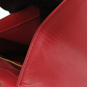 Pre-owned Yves Saint Laurent envelope Red Leather 342023 shoulderbag | stylenewstar
