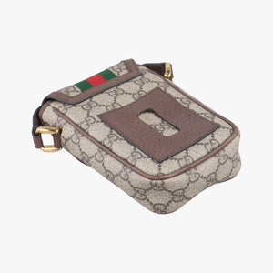 Pre-owned Gucci Ophidia Beige xBrown PVC coated canvas×Leather 598912 shoulderbag | stylenewstar