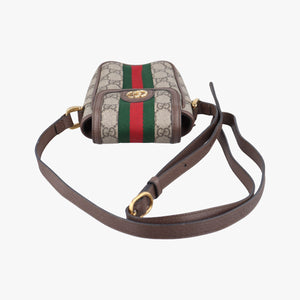 Pre-owned Gucci Ophidia Beige xBrown PVC coated canvas×Leather 598912 shoulderbag | stylenewstar