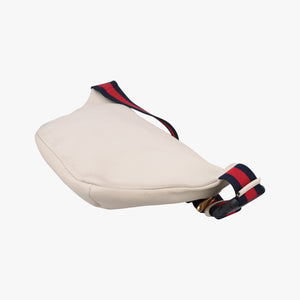 Pre-owned Gucci Print White Leather 530412 bum bag/waist bag | stylenewstar