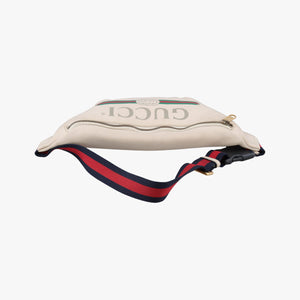 Pre-owned Gucci Print White Leather 530412 bum bag/waist bag | stylenewstar