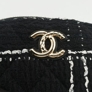 Pre-owned Chanel Cocomark Mini Black Tweed shoulderbag | stylenewstar