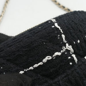 Pre-owned Chanel Cocomark Mini Black Tweed shoulderbag | stylenewstar