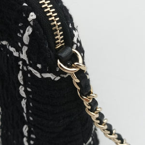 Pre-owned Chanel Cocomark Mini Black Tweed shoulderbag | stylenewstar