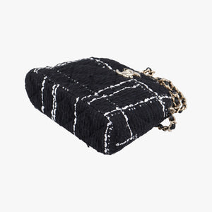 Pre-owned Chanel Cocomark Mini Black Tweed shoulderbag | stylenewstar