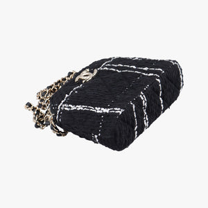 Pre-owned Chanel Cocomark Mini Black Tweed shoulderbag | stylenewstar