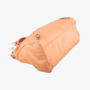 Pre-owned Balenciaga The Velo Orange lambskin shoulderbag | stylenewstar