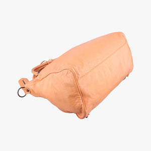 Pre-owned Balenciaga The Velo Orange lambskin shoulderbag | stylenewstar