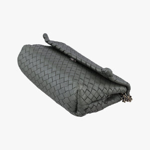 Pre-owned Bottega Veneta Intrecciato Olimpia Grey lambskin shoulderbag | stylenewstar