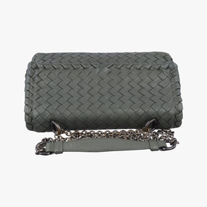 Pre-owned Bottega Veneta Intrecciato Olimpia Grey lambskin shoulderbag | stylenewstar