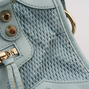 Pre-owned Balenciaga Classic City Mini Blue lambskin shoulderbag | stylenewstar