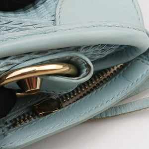 Pre-owned Balenciaga Classic City Mini Blue lambskin shoulderbag | stylenewstar