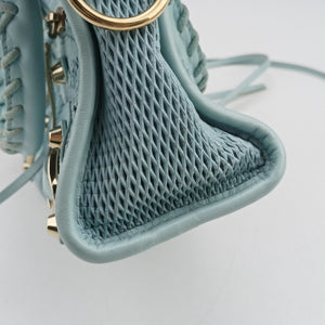 Pre-owned Balenciaga Classic City Mini Blue lambskin shoulderbag | stylenewstar
