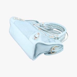 Pre-owned Balenciaga Classic City Mini Blue lambskin shoulderbag | stylenewstar
