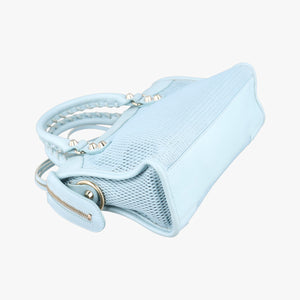 Pre-owned Balenciaga Classic City Mini Blue lambskin shoulderbag | stylenewstar