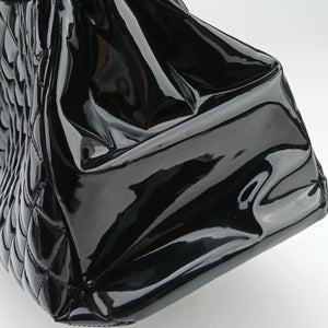 Pre-owned Chanel Mademoiselle Bowling Black Patent leather A50558 shoulderbag | stylenewstar