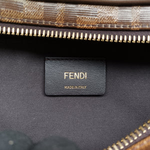 Vintage Fendi Fila Collaboration Zucca Pattern Logomania Brown PVC coated canvas 8BM006 bum bag/waist bag | stylenewstar